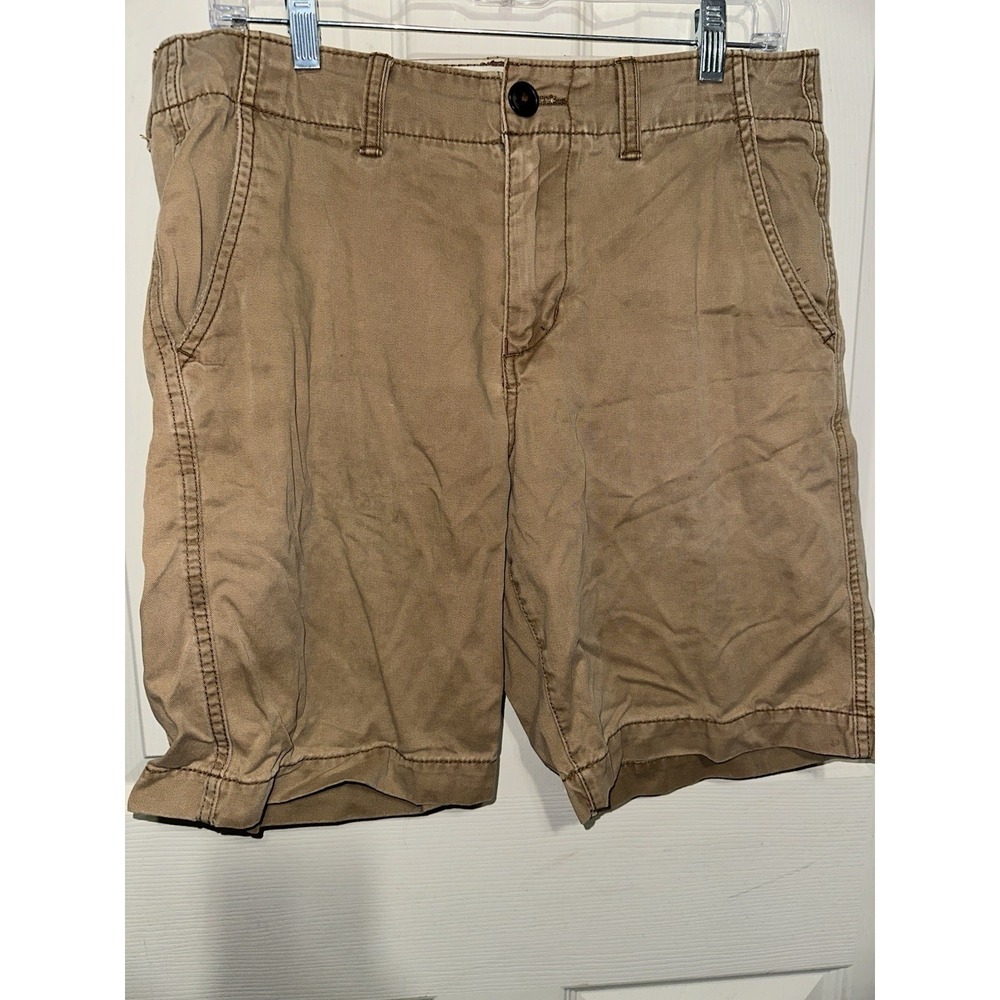 American Eagle Shorts Mens Khaki Chino Hiking Outdoor Active Casual Size 30